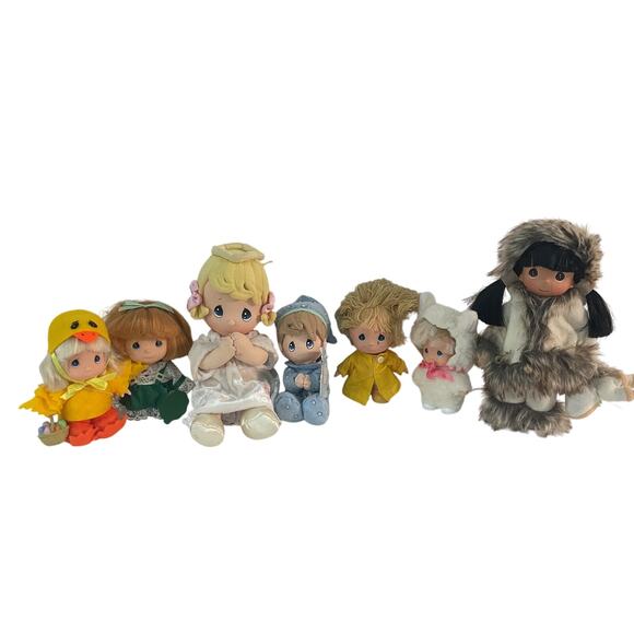 CUTE Precious Moments Preowned Mixed Plush Play Baby Dolls Christian Toys LOT - Picture 1 of 5
